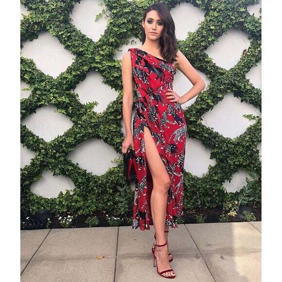 RUNWAY. Carolina Herrera one shoulder Printed Long Dress Size: XS - Picture 2 of 12